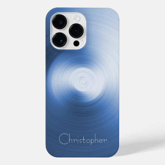 Titanium Blauw Zilver Roestvrij staal Print iPhone Hoesje (Achterkant)