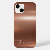 Titanium brons roestvrij staal metaal Case-Mate iPhone case (Achterkant)