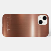 Titanium brons roestvrij staal metaal Case-Mate iPhone case (Achterkant (horizontaal))