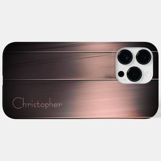 Titanium Brons Roestvrij Staal Print Case-Mate iPhone Case (Achterkant (horizontaal))