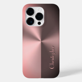 Titanium brons roestvrij staal print Case-Mate iPhone 14 pro hoesje