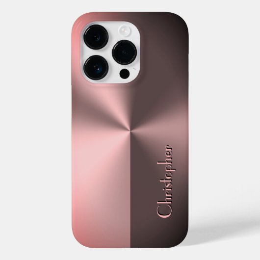 Titanium brons roestvrij staal print Case-Mate iPhone case (Achterkant)