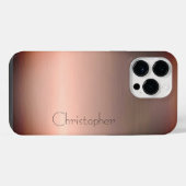 Titanium Brons Roestvrij Staal Print iPhone Hoesje (Achterkant horizontaal)