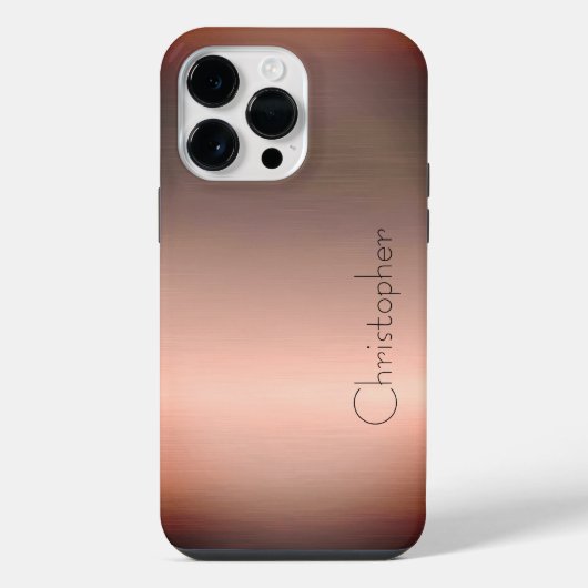 Titanium Brons Roestvrij Staal Print iPhone Hoesje (Achterkant)