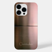 Titanium Brons Roestvrij Staal Print iPhone Hoesje (Achterkant)