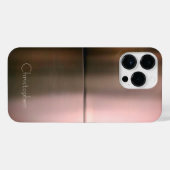 Titanium Brons Roestvrij Staal Print iPhone Hoesje (Achterkant horizontaal)