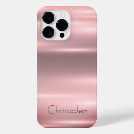 Titanium Brons Roestvrij Staal Print iPhone Hoesje (Achterkant)