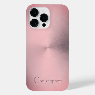 Titanium Brons Roestvrij Staal Print iPhone 14 Pro Max Hoesje