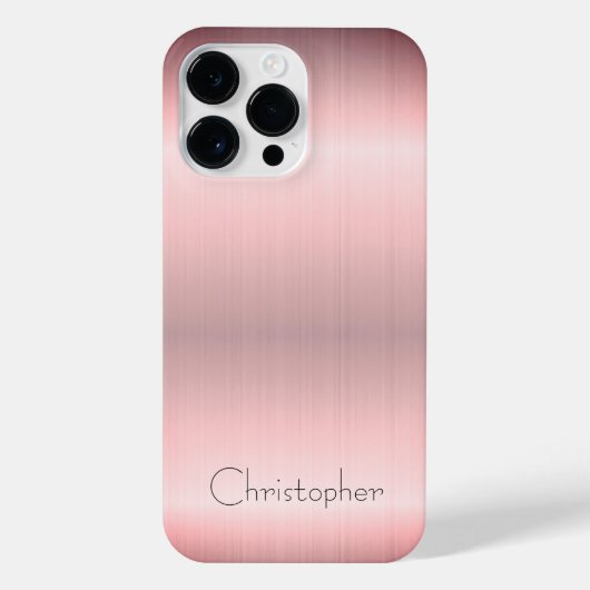 Titanium Brons Roestvrij Staal Print iPhone Hoesje (Achterkant)