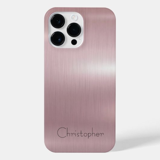 Titanium Brons Roestvrij Staal Print iPhone Hoesje (Achterkant)