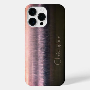 Titanium Brons Roestvrij Staal Print iPhone 14 Pro Max Hoesje