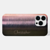 Titanium Brons Roestvrij Staal Print iPhone Hoesje (Achterkant horizontaal)