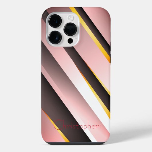 Titanium Brons Roestvrij Staal Print iPhone Hoesje (Achterkant)