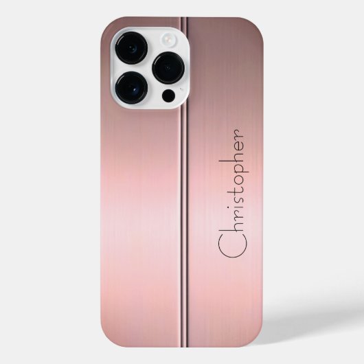 Titanium Brons Roestvrij Staal Print iPhone Hoesje (Achterkant)