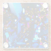 Titanium Cobalt Blue Quartz Glazen Onderzetter (Achterkant)