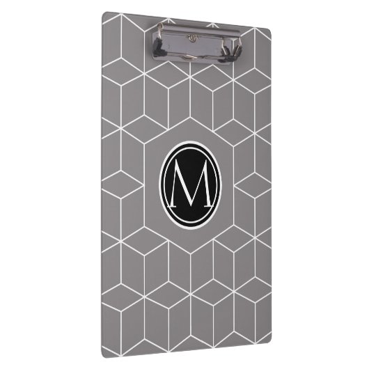 Titanium Cube Pattern en Monogram Klembord (Rechts)