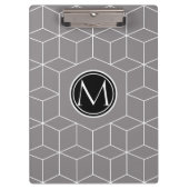 Titanium Cube Pattern en Monogram Klembord (Voorkant)