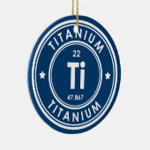 Titanium element blauw keramisch Ornament (Rechts)