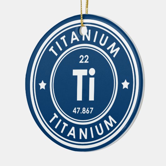 Titanium element blauw keramisch Ornament (Links)