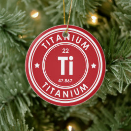 Titanium Element Rood Keramisch Ornament