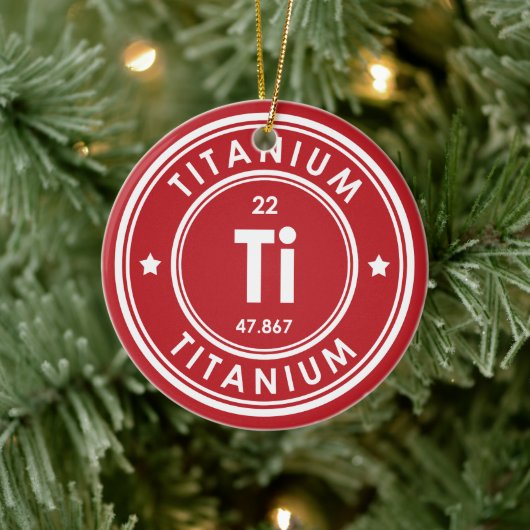 Titanium Element Rood Keramisch Ornament (Boom)
