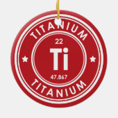 Titanium Element Rood Keramisch Ornament (Achterkant)
