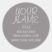 Titanium FreeHand Eenvoudig Ronde Sticker (Voorkant)