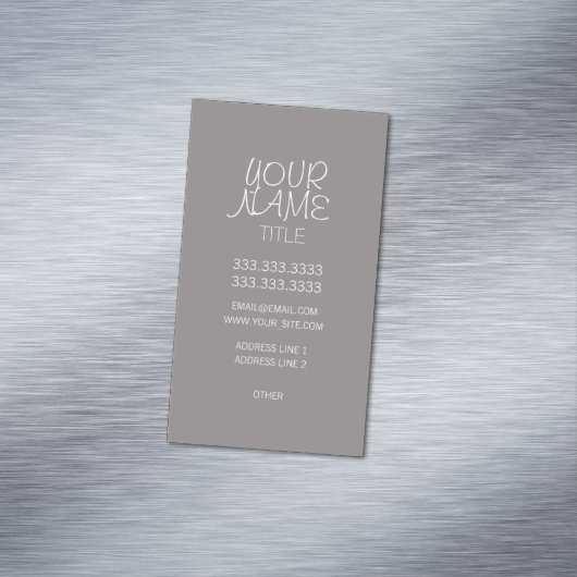 Titanium Freehand Eenvoudig Visitekaartje Magneet (Voorbeeld)
