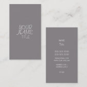 Titanium Freehand Simple Visitekaartje (Voorkant / Achterkant)