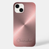 titanium Gepolijst brons Radiaal en Metaal Case-Mate iPhone Case (Achterkant)