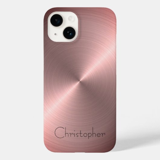 titanium Gepolijst brons Radiaal en Metaal Case-Mate iPhone Case (Achterkant)