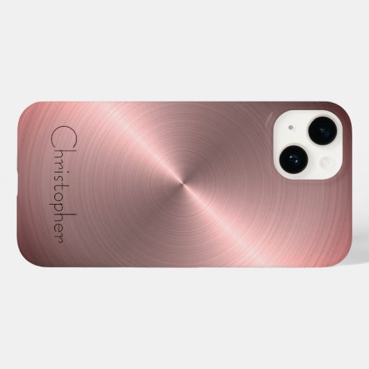 titanium Gepolijst brons Radiaal en Metaal Case-Mate iPhone Case (Achterkant (horizontaal))