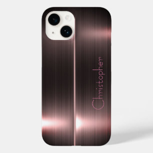 Titanium gepolijst brons radiale metalen iphone 15 Case-Mate iPhone 14 hoesje