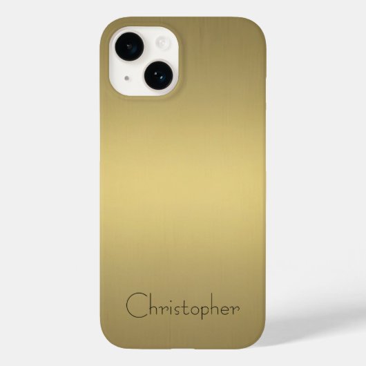 titanium gepolijst goud Radiaal en Metallic Case-Mate iPhone Case (Achterkant)