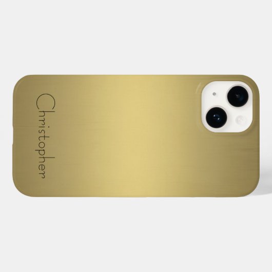 titanium gepolijst goud Radiaal en Metallic Case-Mate iPhone Case (Achterkant (horizontaal))