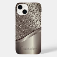 Titanium gepolijst goud radiale metalen iphone 15