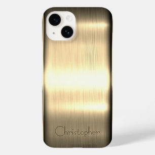 Titanium gepolijst goud radiale metalen iphone 15 Case-Mate iPhone 14 hoesje