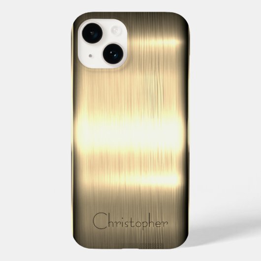 Titanium gepolijst goud radiale metalen iphone 15 Case-Mate iPhone case (Achterkant)