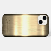 Titanium gepolijst goud radiale metalen iphone 15 Case-Mate iPhone case (Achterkant (horizontaal))