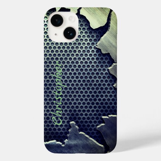 Titanium gepolijst groen Radiaal Metallic iphone 1 Case-Mate iPhone Case (Achterkant)