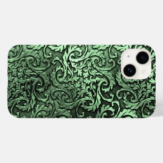 Titanium gepolijst groen Radiaal Metallic iphone 1 Case-Mate iPhone Case (Achterkant (horizontaal))