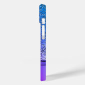 Titanium gepolijst violette radiale metalen iphone Case-Mate iPhone case (Achterkant / Links)