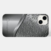 Titanium Gepolijst Zilver Radiaal Metallic iPhone Case-Mate iPhone Case (Achterkant (horizontaal))