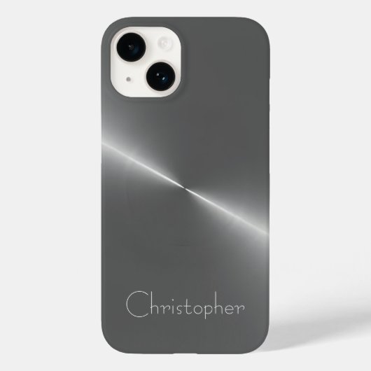 titanium gepolijst zilveren radiaal en metaal 15 Case-Mate iPhone case (Achterkant)