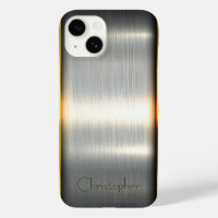 Titanium gepolijst zilveren radiale metalen iphone