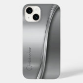 Titanium gepolijst zilveren radiale metalen iphone Case-Mate iPhone case (Achterkant)