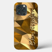 Titanium Goud Glanzend Roestvrij Staal Metaal Case-Mate iPhone Case (Achterkant)