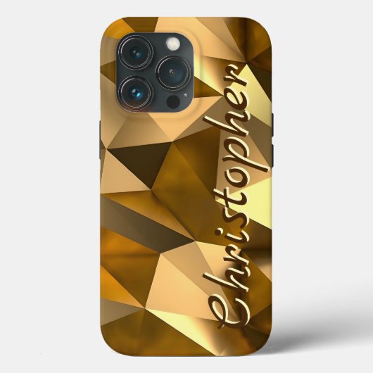 Titanium Goud Glanzend Roestvrij Staal Metaal Case-Mate iPhone Case (Achterkant)