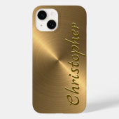 Titanium goud roestvrij staal Metaal Case-Mate iPhone Case (Achterkant)