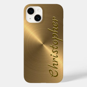 Titanium goud roestvrij staal Metaal Case-Mate iPhone 14 Hoesje